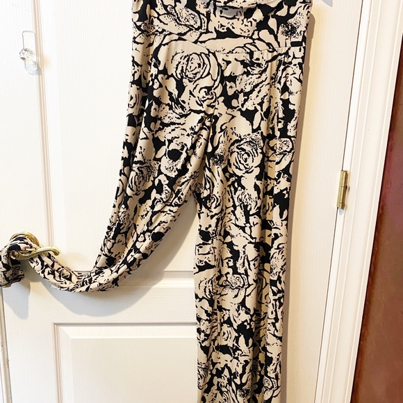 Clara Sun Woo Tan & Black Pallazo Pant - Picture 3 of 4